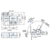 Sugatsune Surface Mount Damper Hinge 5-7NM Black