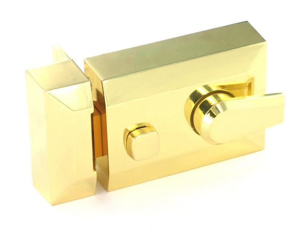 Securit Double Locking Nightlatch - Polished Brass