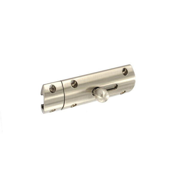 Securit Modern Door Bolt - Length 75mm - Brushed Nickel